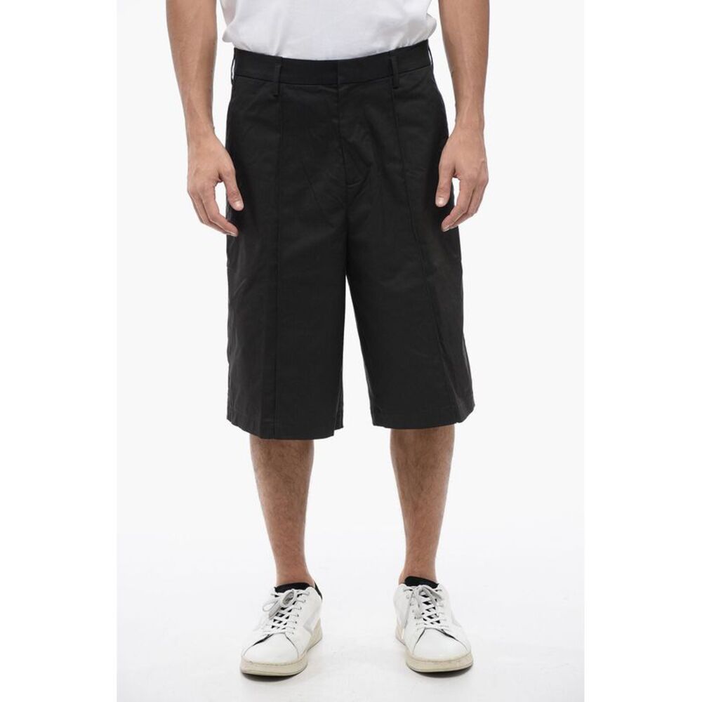 Multi-Pocket Cotton-Blend Shorts with Belt Loops